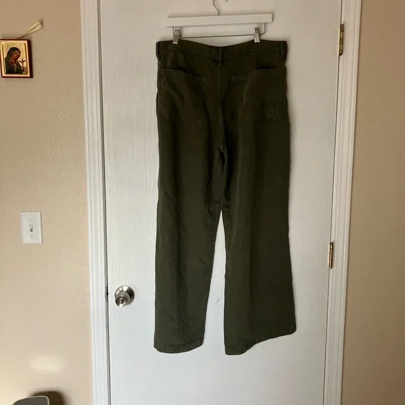 Lucky Brand Women's Olive Wide Leg Pants - Picture 7 of 8